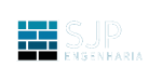 logomarca sjp engenharia letras brancas fundo transparentes